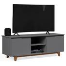 Rack para Sala Bancada de TV 55 Pol 139cm Flow Cinza - EJ Móveis