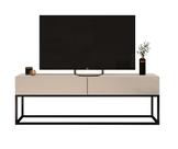 Rack Para Sala Bancada Estante Para Tv 50 Polegadas Design Base De Metal Industrial Preto