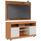 Rack Para Sala Com Painel Para Tv 55 Pol Raya C04 Freijó Off White - Lyam Decor