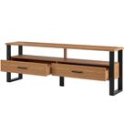 Rack Para Sala De Estar 02 Gavetas 01 Prateleira Olivy D03 180 Cm Freijó Preto Fosco - Lyam Decor