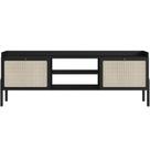 Rack Para Sala De Estar 65 Pol 183cm Pés Madeira Moss A03 Nero Preto Rack Para Sala De Estar 65 Pol 183cm Pés Madeira Moss A03 Nero Preto