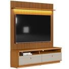 Rack Para Sala de Estar com Painel Ripado Para TV 75 Pol Orizon L05 Nature Off White - Lyam Decor