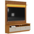 Rack Para Sala de Estar com Painel Ripado Para TV 75 Pol Orizon L05 Nature Off White - Lyam Decor