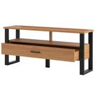 Rack Para Sala de Estar TV 55 Pol 1 Gaveta York D03 Freijó Preto Fosco - Lyam Decor