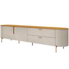 Rack Para Sala de Estar TV 75 Pol Orgânico Dion D05 Bali Cedro - Lyam Decor