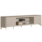 Rack Para Sala De Estar Tv 85 Pol Pés Metálicos Elysia L05 Off White Fosco - Lyam Decor