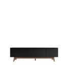 Rack para Sala Flynt 184 cm TV 75 Polegadas Natural c/ Preto Touch Província Rack para Sala Flynt 184 cm TV 75 Polegadas Natural c/ Preto Touch Província