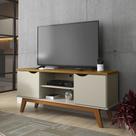 Rack para Sala Off White/Cumaru Prism 1.4 Patrimar Moveis