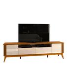 Rack Para Sala Ripado 2.2 TV Até 75 Pol Brunt EAX Móveis Cedro/Off White