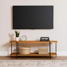 Rack Para Sala Rustico Útil Pés Em Ferro E Madeira Maciça