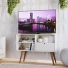 Rack para Sala Televisão Até 50 Polegadas Pés Madeira Multiuso TV Rack para Sala Televisão Até 50 Polegadas Pés Madeira Multiuso TV