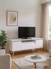 Rack para TV 150cm Retro Mdf Branco Dallas - On Móveis