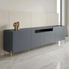 Rack para TV 260cm com 4 Portas Lisas 100% MDF Pés em Metal