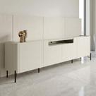 Rack para TV 260cm com 4 Portas Lisas 100% MDF Pés em Metal
