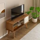 Rack para TV 50" Frank 120CM MDF-MDP Cinamomo e Off White Artely Rack para TV 50" Frank 120CM MDF-MDP Cinamomo e Off White Artely
