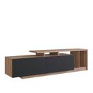 Rack para TV 50 Polegadas Emovell Linea B91 2 Portas Montana e Preto MDP com Nichos