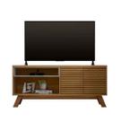 Rack para TV 65" com 2 Nichos e 2 Portas Ripadas Catarina