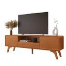 Rack Para TV 75'' Ares 1,80m Pés em Madeira Maciça 100% em MDF COR:NATURALLE