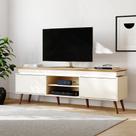 Rack para TV 75 Pol. Kaia com 2 Portas com LED - Off White