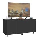 Rack para TV até 32 Polegadas com 3 Portas e Rodízios Multimóveis MP1065