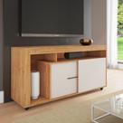 Rack para TV até 40 Polegadas 135,5cm Sala de Estar 2 Portas com 6 Lavanda Marrom Mel/Off White Rack para TV até 40 Polegadas 135,5cm Sala de Estar 2 Portas com 6 Lavanda Marrom Mel/Off White