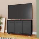 Rack para TV até 40 Polegadas 3 Porta com Rodízio BR113 BRV Móveis