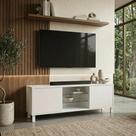 Rack para TV até 40 Polegadas MDF 120cm Cristal Branco Rack para TV até 40 Polegadas MDF 120cm Cristal Branco