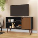 Rack para TV até 43 Pol 1 Porta Ripado Preto Rack para TV até 43 Pol 1 Porta Ripado Preto