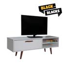 Rack Para TV Até 43 Polegadas 1 Porta 1 Prateleira Para Sala Quarto Nichos Compacto Estante Aparador