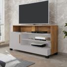 Rack para TV Até 48 Polegadas Guatemala 1 Porta Off White/Cinamomo - Pnr Móveis Rack para TV Até 48 Polegadas Guatemala 1 Porta Off White/Cinamomo - Pnr Móveis