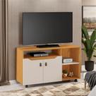 Rack para TV até 49 Polegadas 121cm 2 Portas Seleto Amarelo Cinamomo/Off White