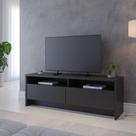 Rack para TV Até 50" 2 Portas Aspen 135 cm - Preto Fosco