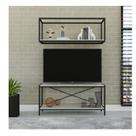 Rack para TV até 50 Polegadas 1 Nicho Aéreo Estilo Industrial Active Yescasa Rack para TV até 50 Polegadas 1 Nicho Aéreo Estilo Industrial Active Yescasa