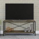 Rack para TV até 50 Polegadas 120cm 2 Prateleiras Industrial Active YesCasa Marrom Carvalho Dark