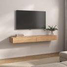 Rack para TV até 50 Polegadas 136cm Bancada Suspensa Tvs com 2 Portas Sierra Marrom Rack para TV até 50 Polegadas 136cm Bancada Suspensa Tvs com 2 Portas Sierra Marrom