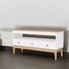 Rack para TV até 50 Polegadas 3 Gavetas com Pés de Madeira Colonial Movelbento