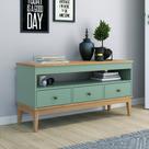 Rack para TV até 50 Polegadas 3 Gavetas com Pés de Madeira Colonial Movelbento