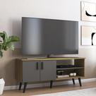 Rack para TV Até 50 Polegadas CR45366 121,2CM MDP Mel-Grafite Multimóveis Rack para TV Até 50 Polegadas CR45366 121,2CM MDP Mel-Grafite Multimóveis