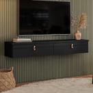 Rack para TV Até 50 Polegadas Suspenso Nuke 2 Portas Preto - Pnr Móveis