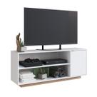 Rack para TV até 55 Polegadas 1 Porta 2 Nichos Branco/Montana B56 Emovell Rack para TV até 55 Polegadas 1 Porta 2 Nichos Branco/Montana B56 Emovell