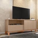 Rack para TV até 55 Polegadas 150cm Porta com Textura Microrripada Cavalete Mondrian 1.5