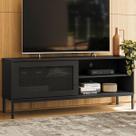 Rack para TV Até 55 Polegadas Buriti 1 Porta Preto - Olivar Móveis