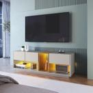 Rack para TV até 55 Polegadas com LED 136cm 3 Gavetas e 1 Nicho