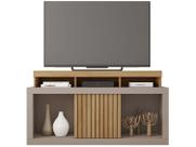 Rack para TV Até 55 Polegadas Dragon 1 Porta Ripada Buriti/Fendi - Caemmun