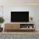 Rack para TV até 55 Polegadas Frisado Ouro Preto