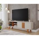 Rack para TV até 60 Polegadas 100% MDF 180cm Pés em Madeira Maciça Linhares Espresso Móveis
