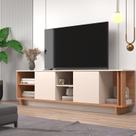 Rack para TV até 60 Polegadas 180cm Los Angeles Marrom Freijó/Off White