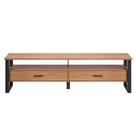 Rack para TV Até 60 Polegadas 2 Gavetas 180cm Industrial Freijó/Preto - Dalla Costa Rack para TV Até 60 Polegadas 2 Gavetas 180cm Industrial Freijó/Preto - Dalla Costa