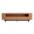 Rack para TV Até 60 Polegadas 2 Gavetas Curvo Nature Freijó/Preto - Dalla Costa