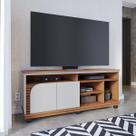 Rack para TV até 65 Pol 150x63cm Jurerê Freijó Off White Rack para TV até 65 Pol 150x63cm Jurerê Freijó Off White